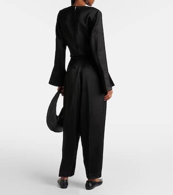 Weite High-Rise-Hose aus Crêpe | CO