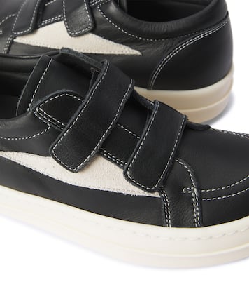 Straps Vintage leather low-top sneakers | Rick Owens Kids