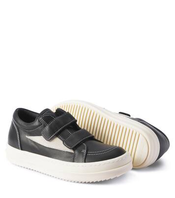 Straps Vintage leather low-top sneakers | Rick Owens Kids