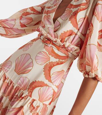 Robe longue Seashell en soie | Adriana Degreas