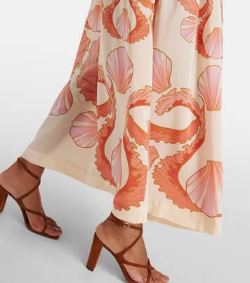 Robe longue Seashell en soie | Adriana Degreas