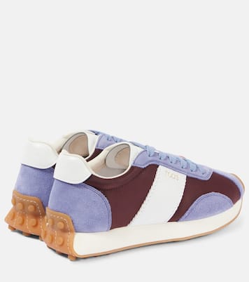 T Vintage suede-trimmed sneakers | Tod's
