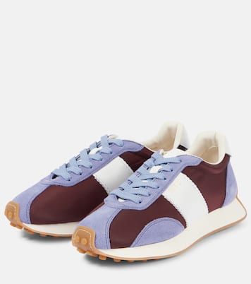 T Vintage suede-trimmed sneakers | Tod's