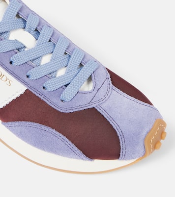 T Vintage suede-trimmed sneakers | Tod's