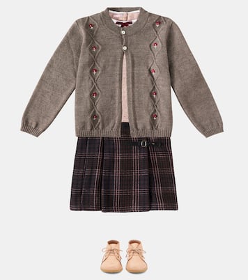 Bestickter Cardigan Espina aus Wolle | La Coqueta