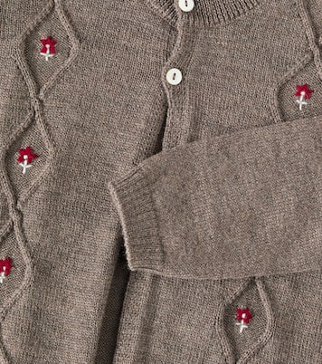 Bestickter Cardigan Espina aus Wolle | La Coqueta