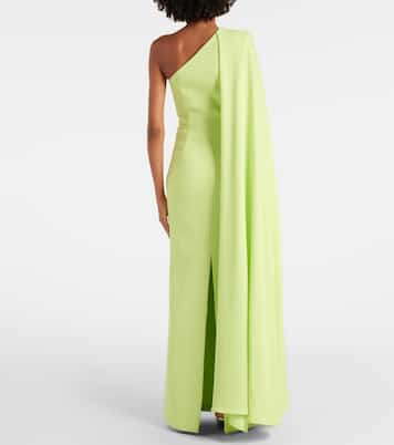 One-Shoulder-Robe Aria aus Crêpe | Rebecca Vallance