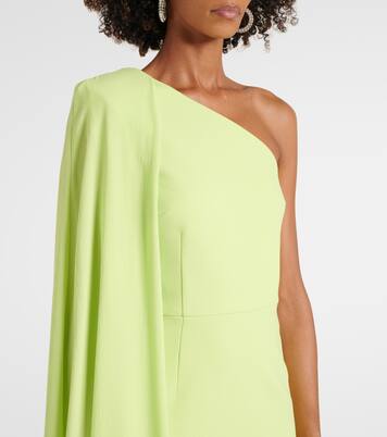 One-Shoulder-Robe Aria aus Crêpe | Rebecca Vallance
