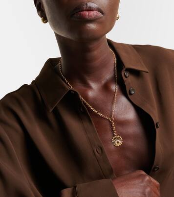 Internal Compass New Beginnings 18kt gold pendant necklace with diamonds | FoundRae