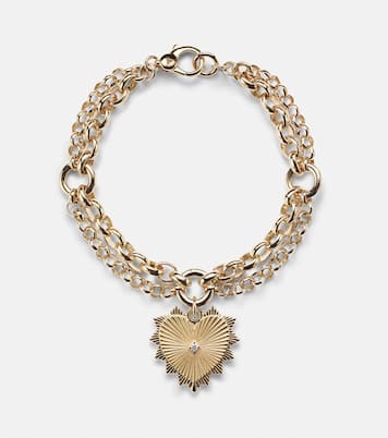 True Love 18kt gold charm bracelet with diamond | FoundRae
