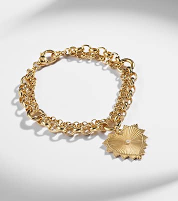 True Love 18kt gold charm bracelet with diamond | FoundRae