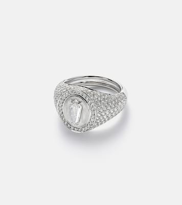 Kite 18kt white gold ring with diamonds | Kamyen
