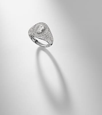Kite 18kt white gold ring with diamonds | Kamyen