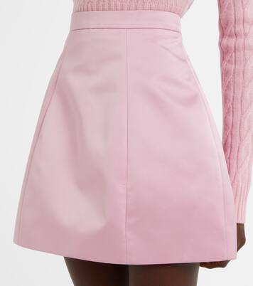 Minifalda de satén duquesa de tiro alto | Blumarine