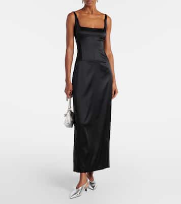 Robe midi Sonora Evening en soie mélangée | SIR