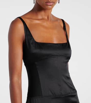 Robe midi Sonora Evening en soie mélangée | SIR