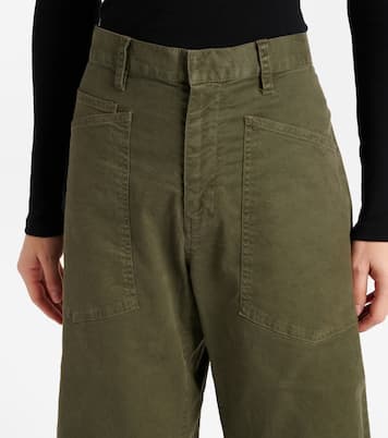 Barrel-Hose Shon aus Baumwoll-Twill | Nili Lotan