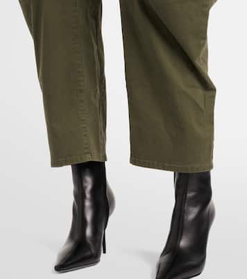 Barrel-Hose Shon aus Baumwoll-Twill | Nili Lotan