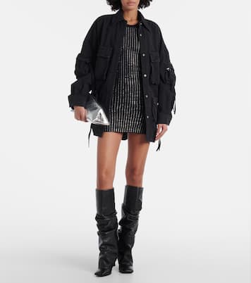 Minikleid aus Baumwolle mit Kristallen | The Attico