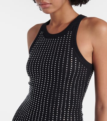 Minikleid aus Baumwolle mit Kristallen | The Attico