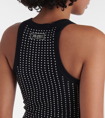 Minikleid aus Baumwolle mit Kristallen | The Attico