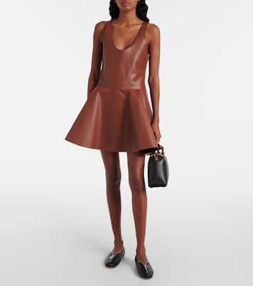 Peplum leather minidress | JW Anderson