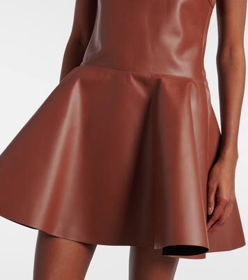 Peplum leather minidress | JW Anderson