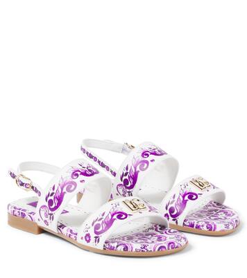 DG Majolica leather sandals | Dolce&Gabbana Kids