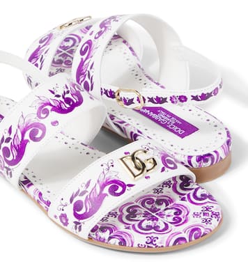 DG Majolica leather sandals | Dolce&Gabbana Kids