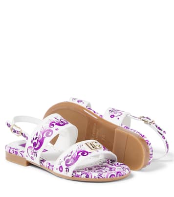 DG Majolica leather sandals | Dolce&Gabbana Kids
