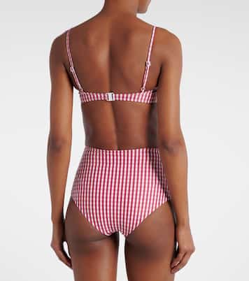 Reyes gingham bikini bottoms | Faithfull