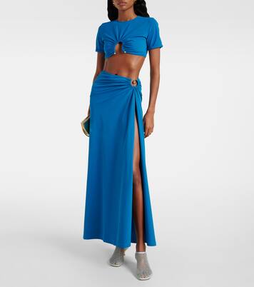 Minette embellished fishnet pumps | Christopher Esber