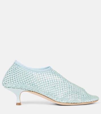Minette embellished fishnet pumps | Christopher Esber