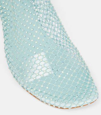 Minette embellished fishnet pumps | Christopher Esber
