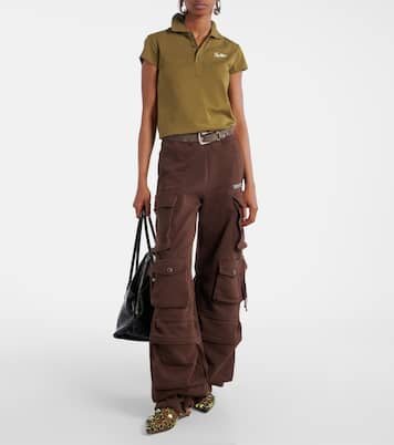 Cropped-Polohemd aus Baumwoll-Jersey | The Attico