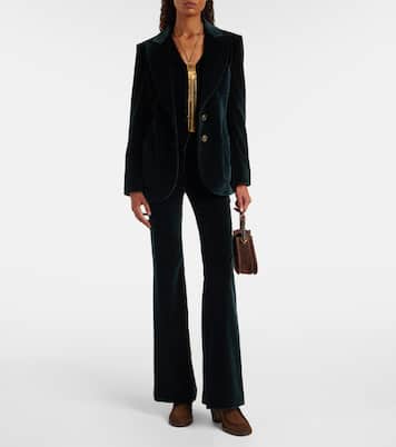 Cotton velvet flared pants | Etro