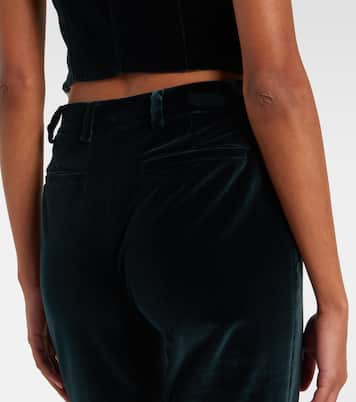 Cotton velvet flared pants | Etro