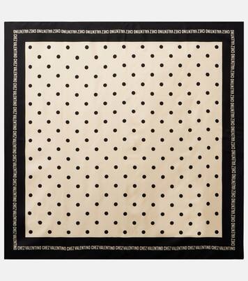 Chez Valentino polka-dot silk scarf | Valentino