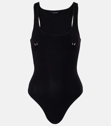 Embellished cotton-blend bodysuit | Mugler