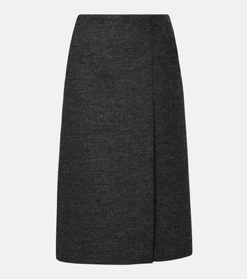 Virgin wool midi skirt | Prada