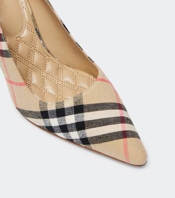 Dame 90 Burberry Check canvas pumps | Burberry