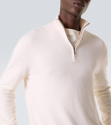 Dared cashmere half-zip sweater | Le Kasha