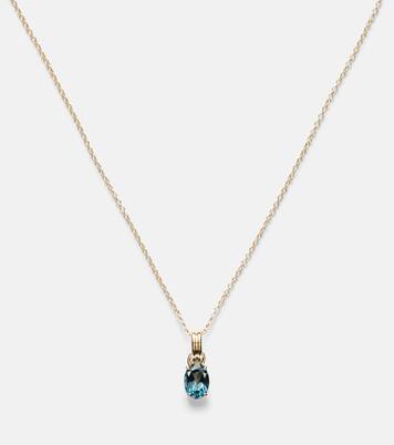 Serenity 14kt gold charm necklace with spinel | Stone and Strand