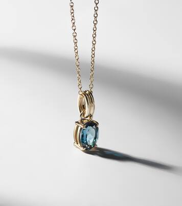 Serenity 14kt gold charm necklace with spinel | Stone and Strand