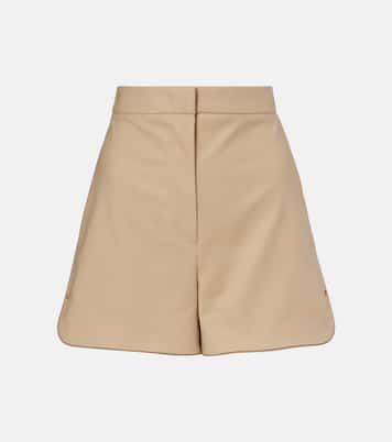 Orbita high-rise cotton-blend shorts  | Max Mara