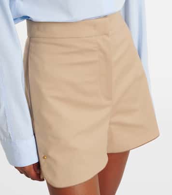 Orbita high-rise cotton-blend shorts  | Max Mara