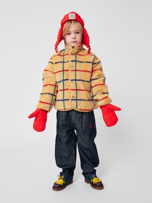 Checked teddy fleece jacket | Bobo Choses