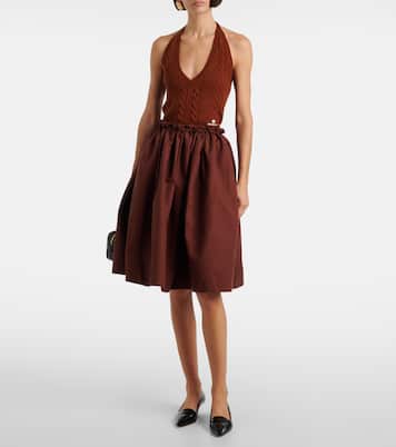 Ruffled cotton midi skirt | Shushu/Tong