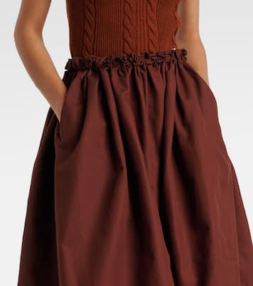 Ruffled cotton midi skirt | Shushu/Tong