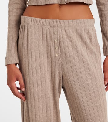 Weite Hose Pointelle aus Strick | Leset